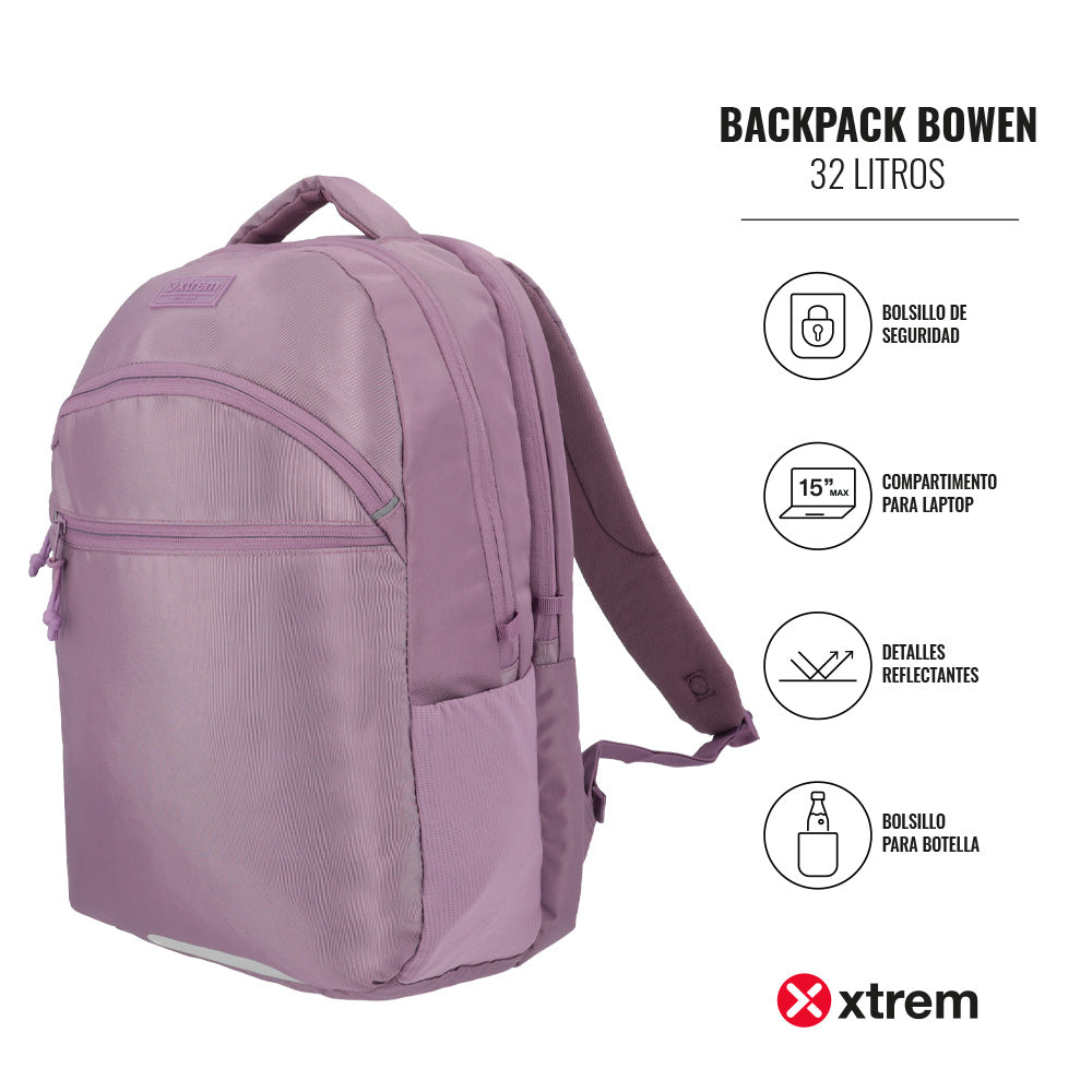 Mochila para notebook 15" de mujer Bowen morada