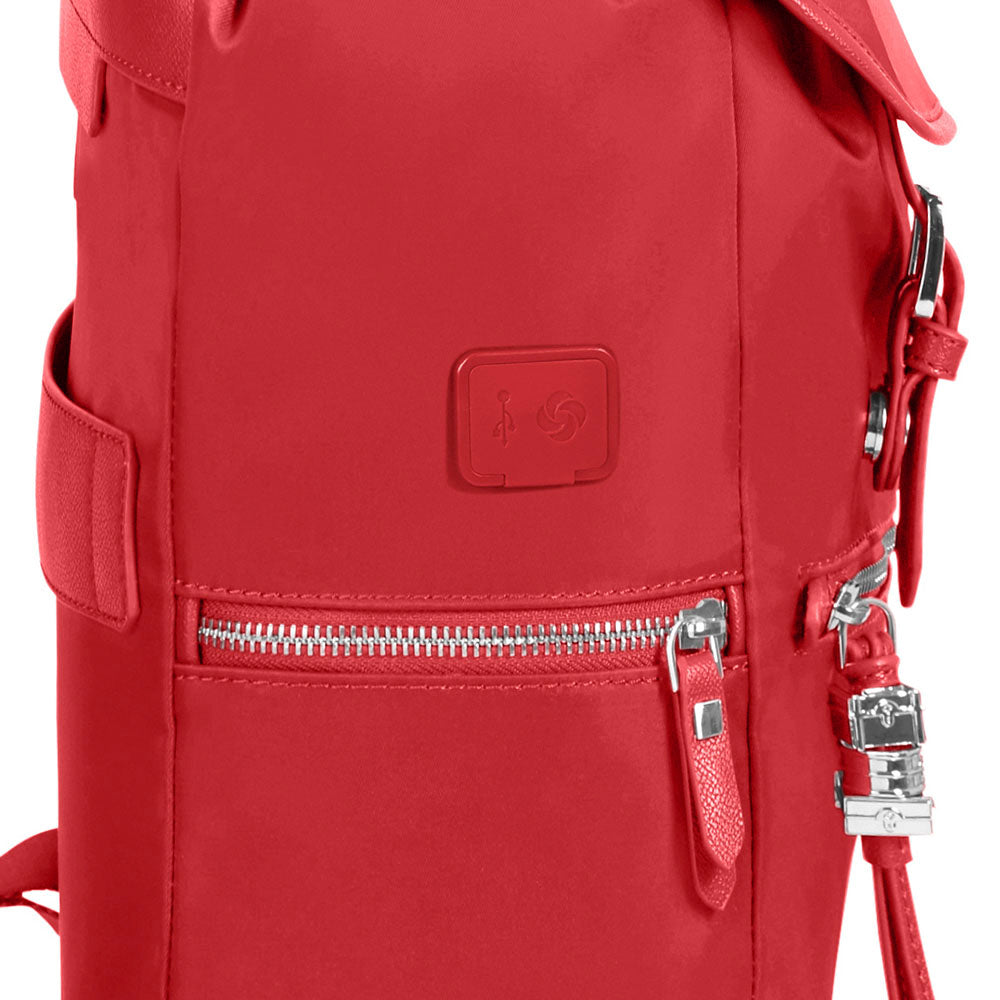  Mochila KARISSA BIZ Backpack 14.1  + Flap W/USB Formula Red 