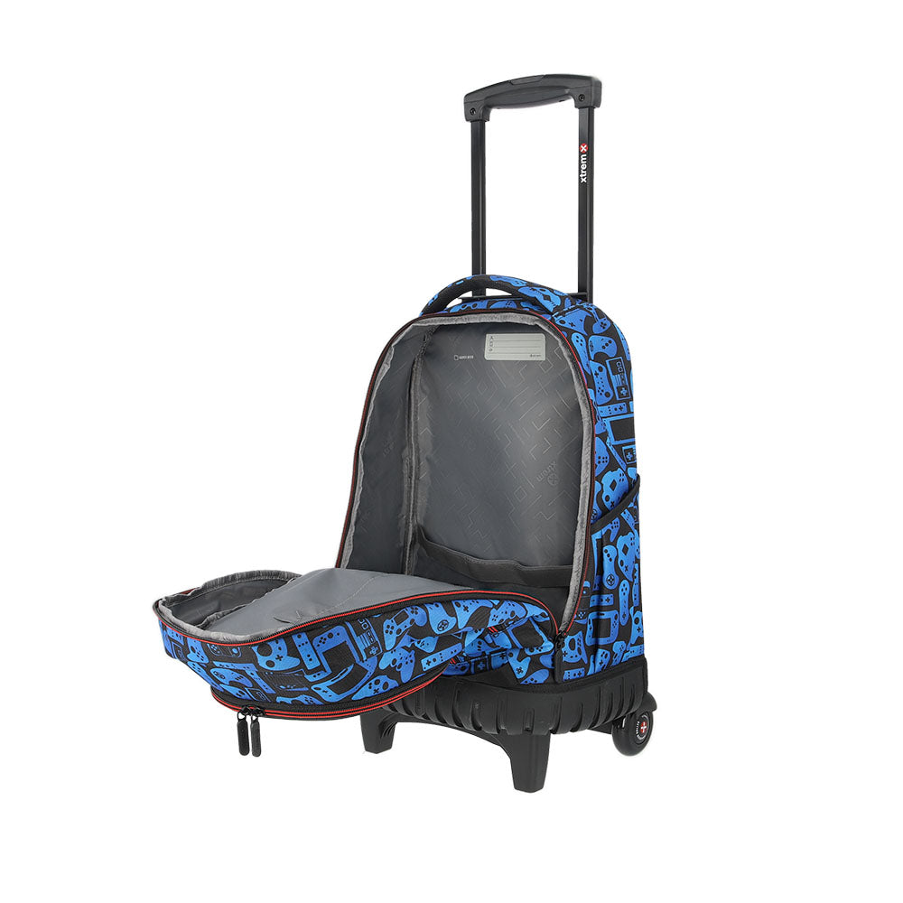 Mochila escolar con ruedas Trolley Dino azul